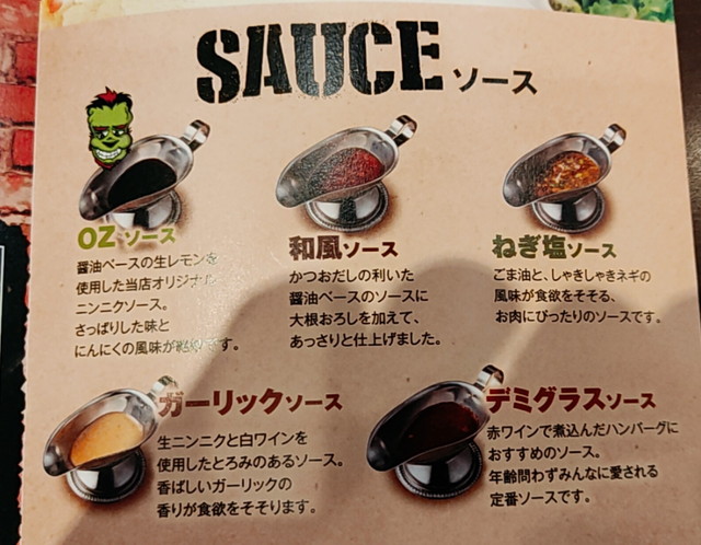 モンスターグリルメニュー１
