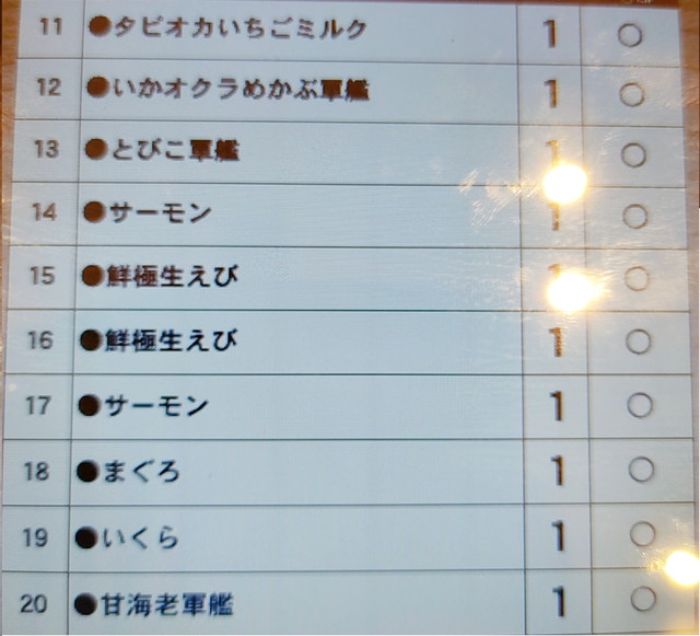 かっぱ寿司食べたもの１９