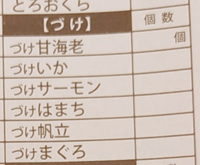 築地玉寿司食べ放題メニュー８