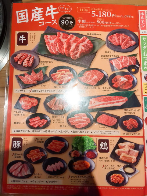 くいどん食べ放題メニュー８