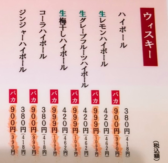 ちばちゃんドリンクメニュー５