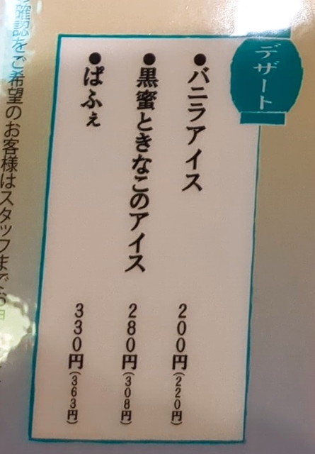 ちばちゃんフードメニュー１０