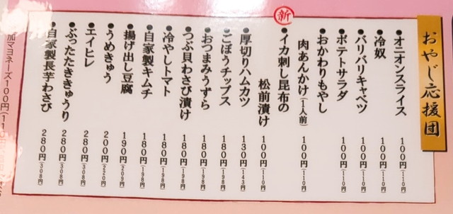 ちばちゃんフードメニュー３