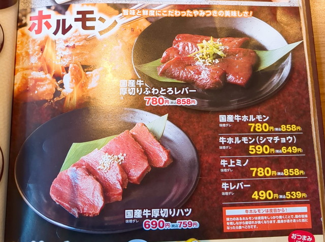 安楽亭メニュー１０