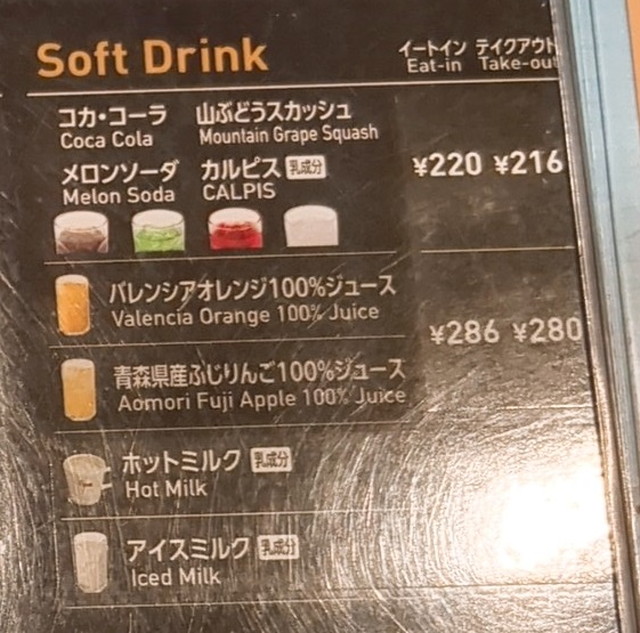 ミスドメニュー１２A