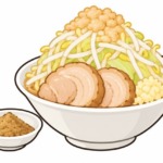 二郎系ラーメンの魚粉を表すイラスト