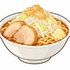 二郎系ラーメンの非乳化を表すイラスト