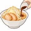 二郎系ラーメンのカエシ(カネシ)を表すイラスト