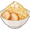 二郎系ラーメンのうずらを表すイラスト