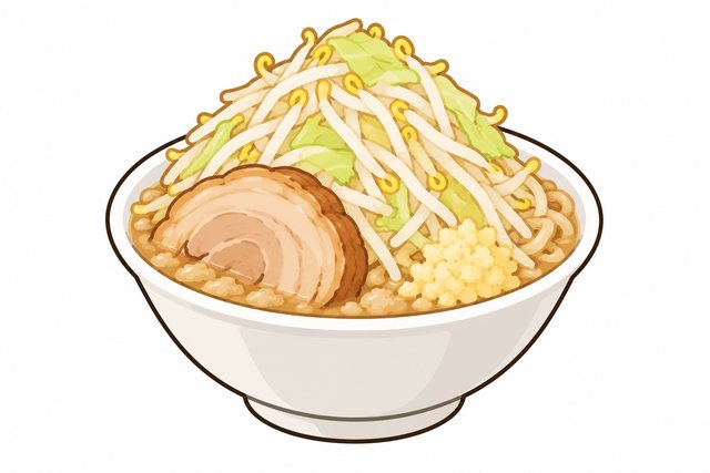 二郎系ラーメンのヤサイを表すイラスト