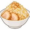 二郎系ラーメンの味付きアブラを表すイラスト