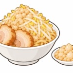 二郎系ラーメンの別皿アブラを表すイラスト