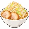二郎系ラーメンの麺なしを表すイラスト