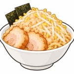 二郎系ラーメンの海苔を表すイラスト