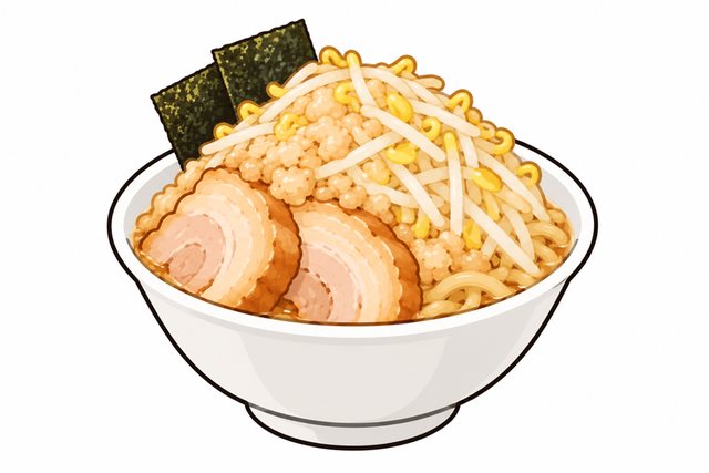 二郎系ラーメンの海苔を表すイラスト