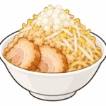 二郎系ラーメンのタマネギを表すイラスト