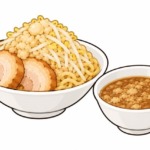 二郎系ラーメンのつけ麺を表すイラスト