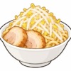 二郎系ラーメンのアブラ抜きを表すイラスト