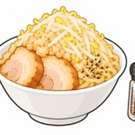 二郎系ラーメンのブラックペッパーを表すイラスト