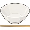 二郎系ラーメンの完飲を表すイラスト