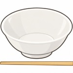 二郎系ラーメンの完飲を表すイラスト