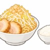 二郎系ラーメンのライスを表すイラスト