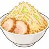二郎系ラーメンの小ラーメンを表すイラスト