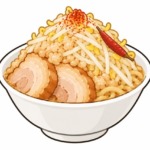 二郎系ラーメンの唐辛子を表すイラスト