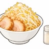 二郎系ラーメンのホワイトペッパーを表すイラスト